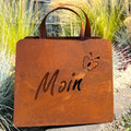 Tasche "Moin" aus Edelrost zum Bepflanzen