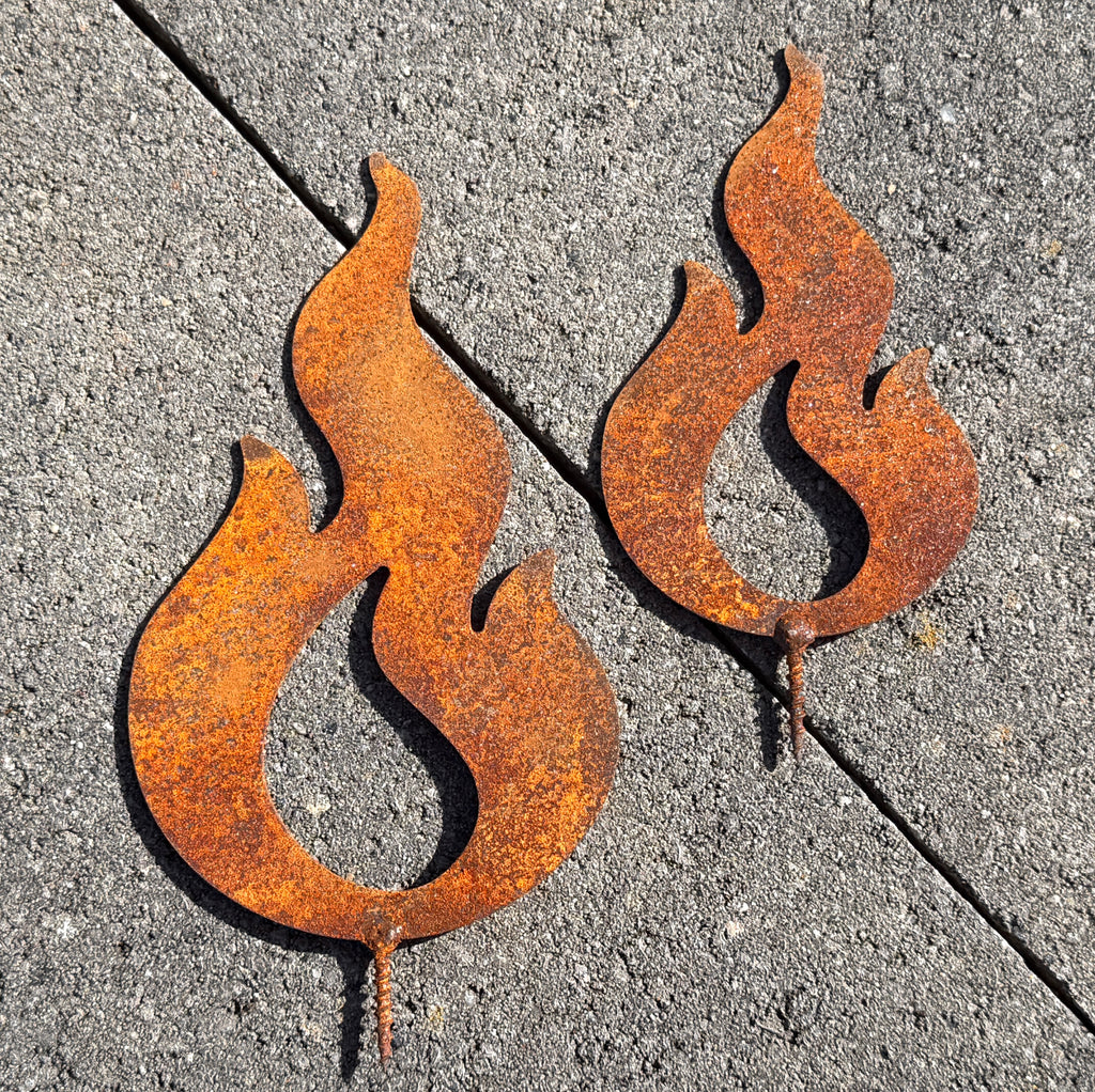 Edelrost-Flamme zum Schrauben - verschiedene Größen