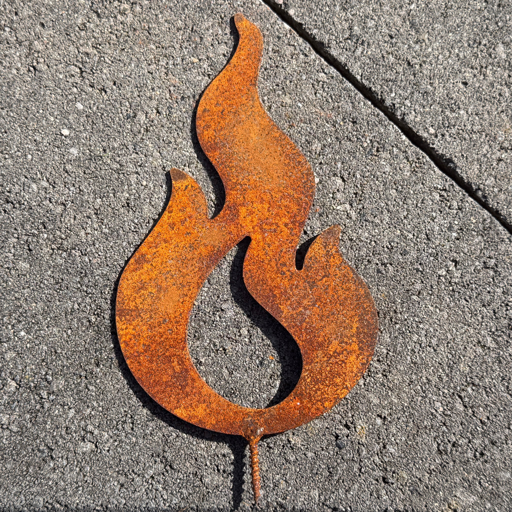 Edelrost-Flamme zum Schrauben - verschiedene Größen