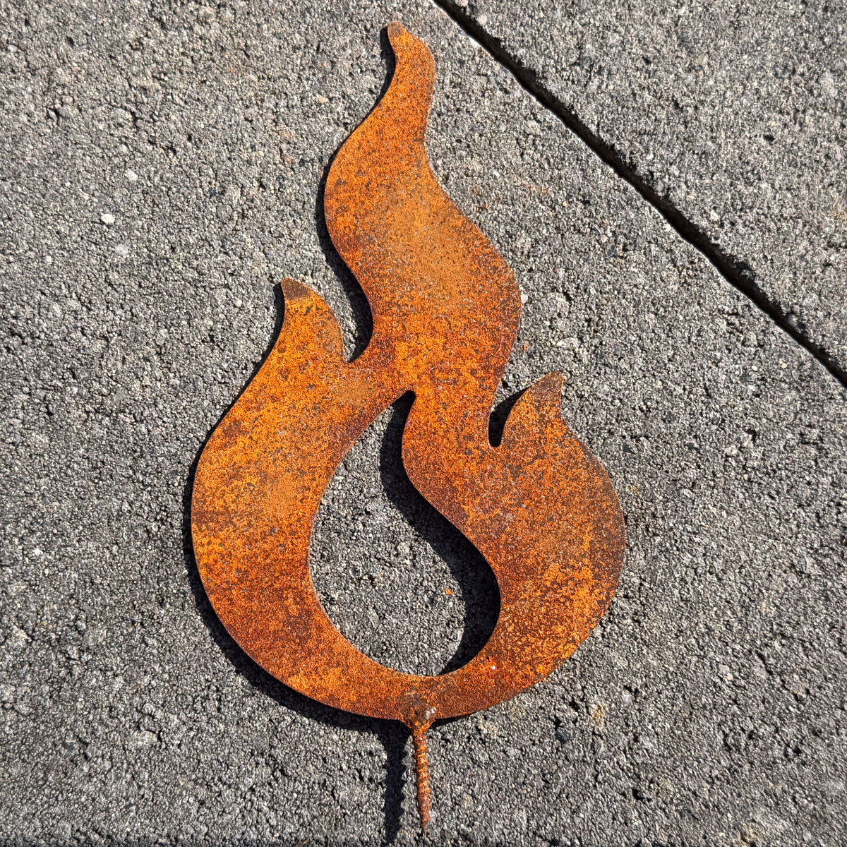 Edelrost-Flamme zum Schrauben - verschiedene Größen