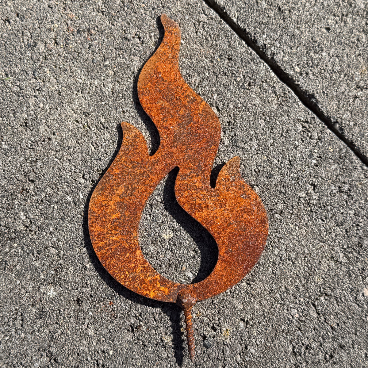 Edelrost-Flamme zum Schrauben - verschiedene Größen