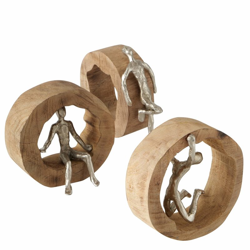 Dekoaufsteller Moving, 3-fach sortiert, aus Holz