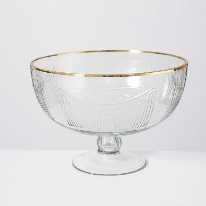 Glasschale "Zynthia" auf Fuß, im 2-teiligem Set