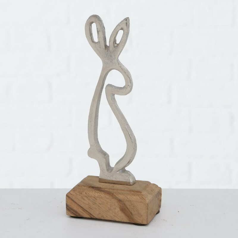 Hase "Minka" im 2-teiligem Set, aus Holz und Aluminium