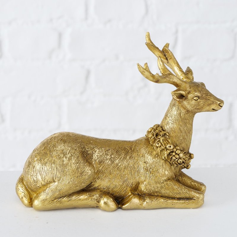 Hirsch "Dalilah", liegend, goldfarbig