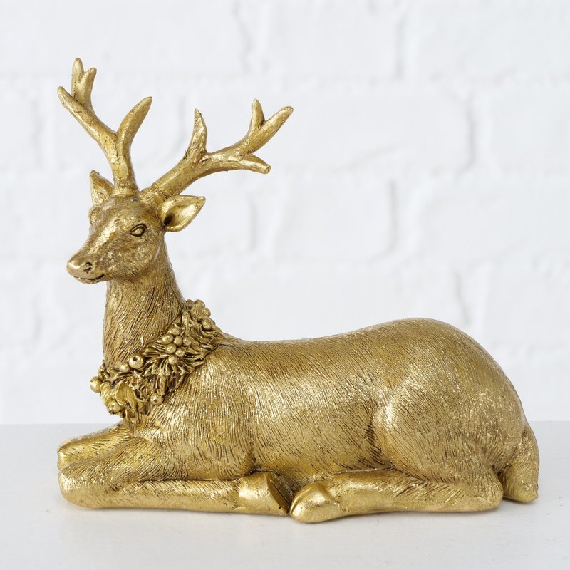 Hirsch "Dalilah", liegend, goldfarbig