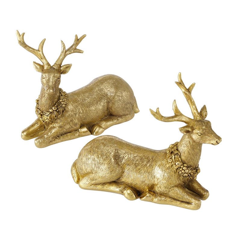 Hirsch "Dalilah", liegend, goldfarbig