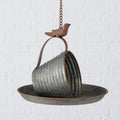 Vogelfutterstation "Clippo" aus Zink, wetterfest, Durchmesser 22 cm