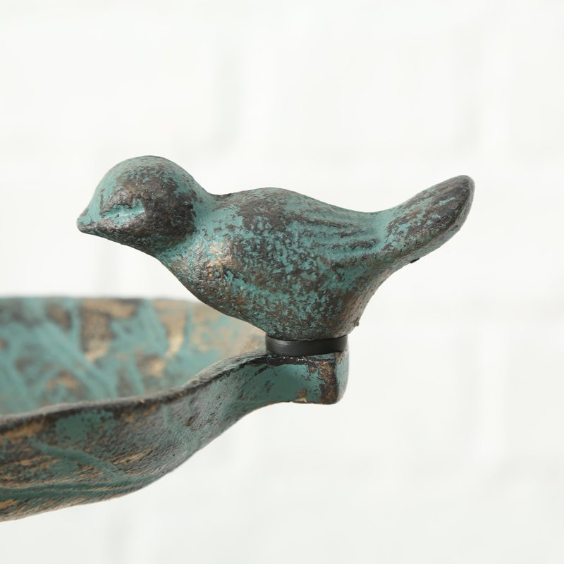 Vogeltränke/-bad "Karla", 2-fach sortiert, Antikgold, Braun und Türkis