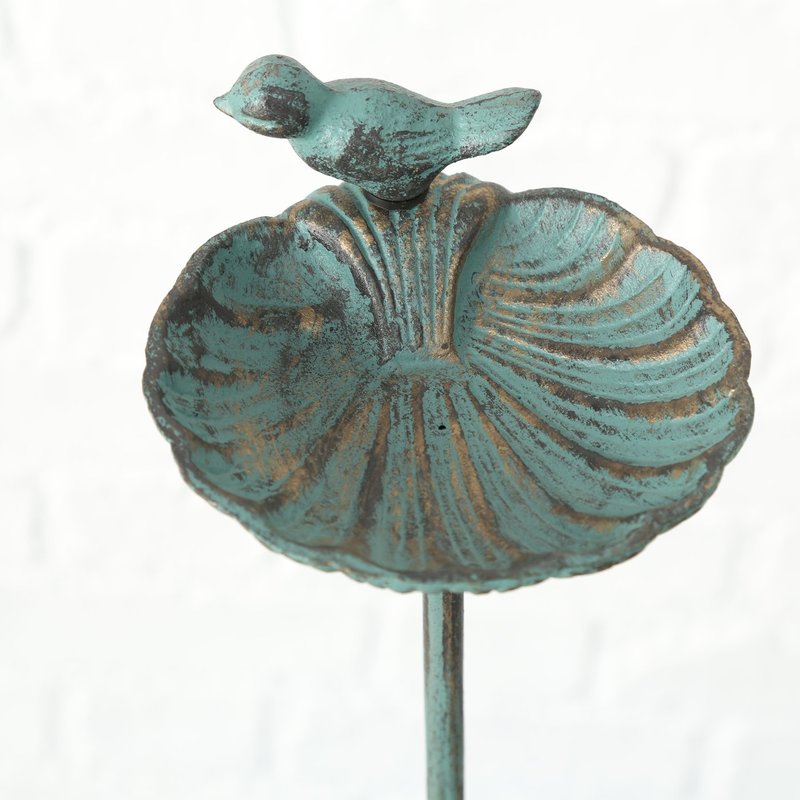 Vogeltränke/-bad "Karla", 2-fach sortiert, Antikgold, Braun und Türkis