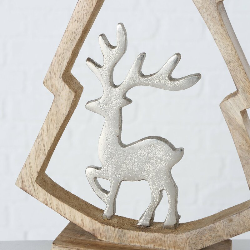 Weihnachtsbaumaufsteller "Ranea", im 2-teiligem Set, mit Hirsch und Stern