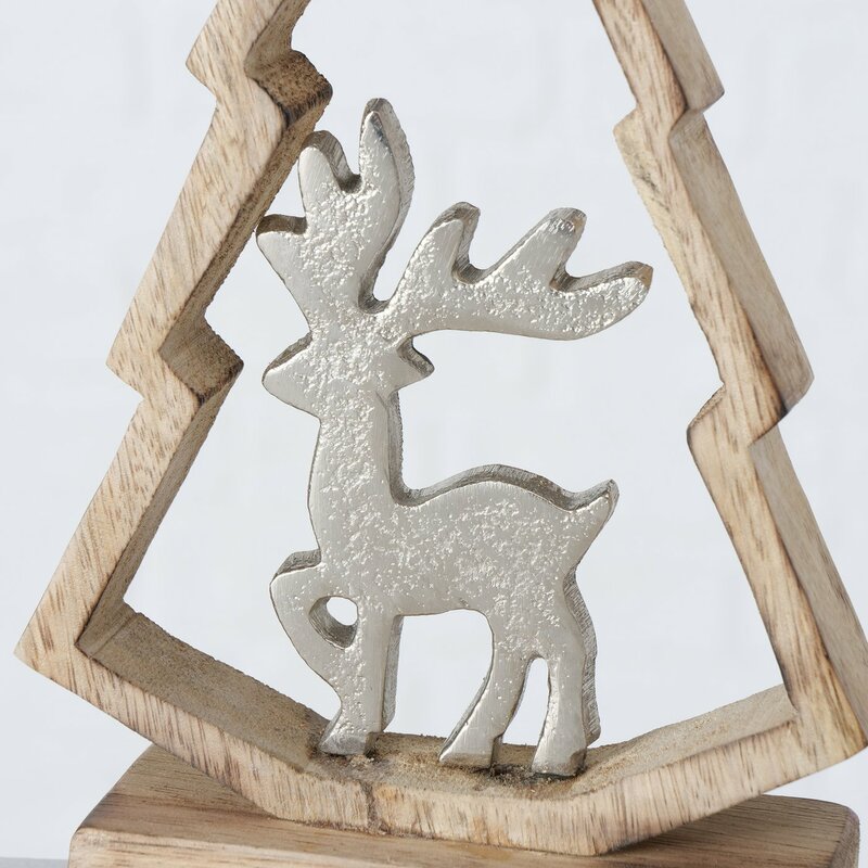 Weihnachtsbaumaufsteller "Ranea", im 2-teiligem Set, mit Hirsch und Stern