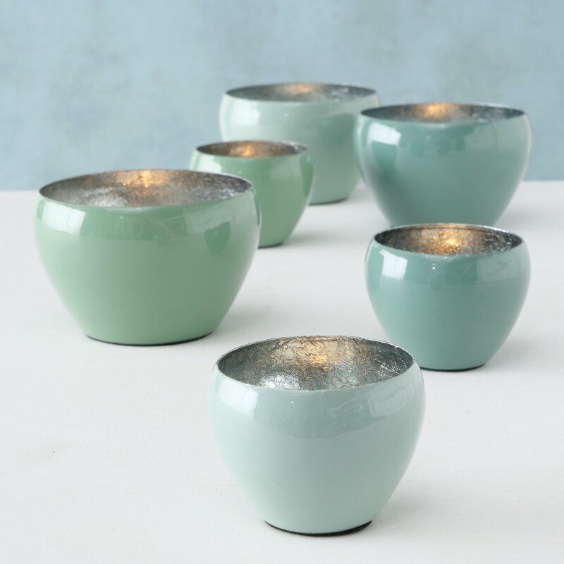 Windlicht "Fiumara", im 2-teiligem Set, aus lackiertem Eisen
