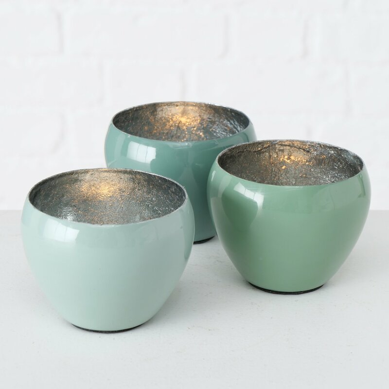 Windlicht "Fiumara", im 2-teiligem Set, aus lackiertem Eisen
