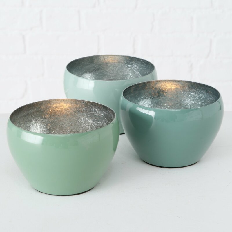 Windlicht "Fiumara", im 2-teiligem Set, aus lackiertem Eisen