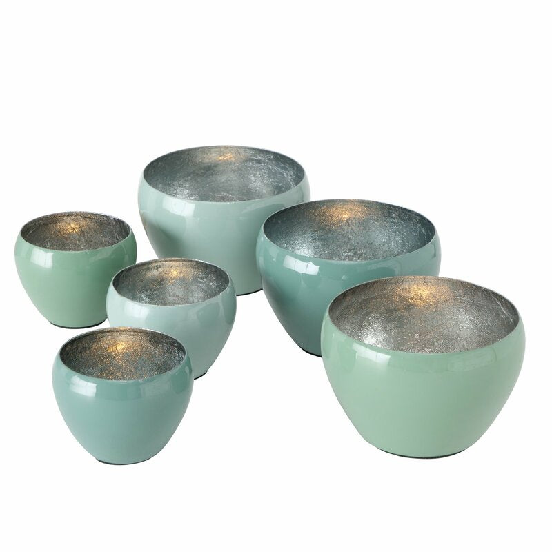 Windlicht "Fiumara", im 2-teiligem Set, aus lackiertem Eisen