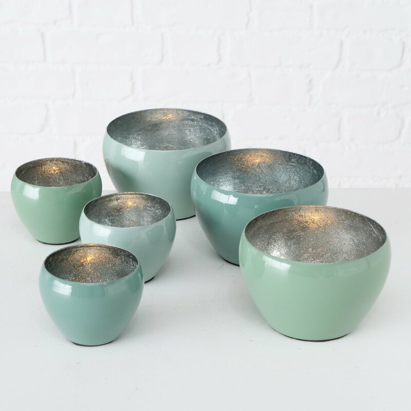 Windlicht "Fiumara", im 2-teiligem Set, aus lackiertem Eisen