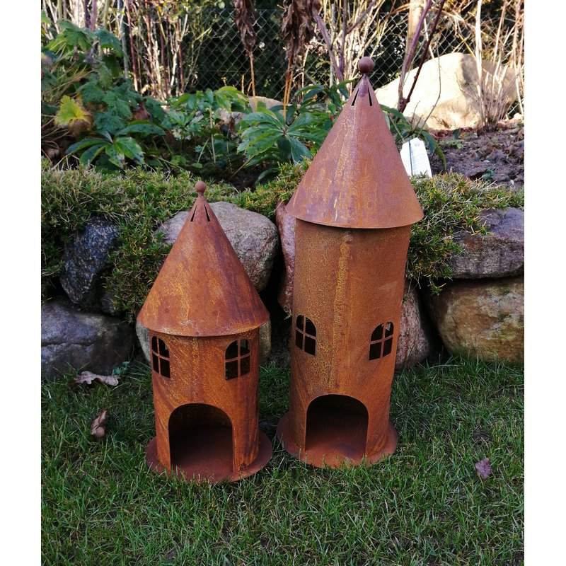 Windlicht "Turm" aus Edelrost, verschiedene Größen