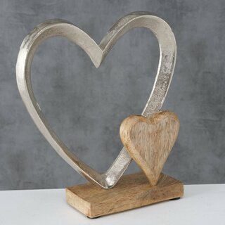 Dekoaufsteller Herz Carolyn,  22 cm hoch