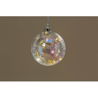 LED Weihnachtskugel Jilia, 12 cm Durchmesser, linke Kugel