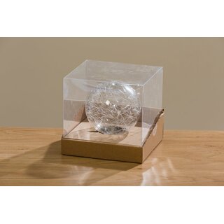 LED Weihnachtskugel Jilia, 12 cm Durchmesser, linke Kugel