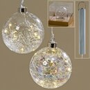 LED Weihnachtskugel Jilia, 10 cm Durchmesser, rechte Kugel