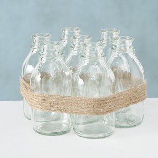 Vase Aliya, 7-teilig, aus Klarglas