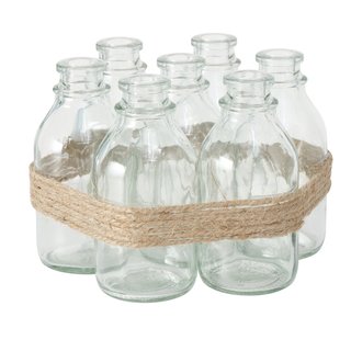 Vase Aliya, 7-teilig, aus Klarglas