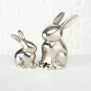 Hase Roger, silberfarbig, im 2-teiligem Set