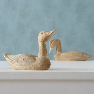 Entenfigur Deliana aus Naturholz, 2-fach sortiert