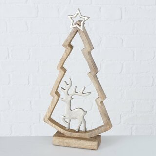 Weihnachtsbauaufsteller Ranea, im 2-teiligem Set, mit Hirsch und Stern