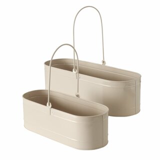 Pflanztopf Derby, im 2-teiligem Set, aus lackiertem Zink