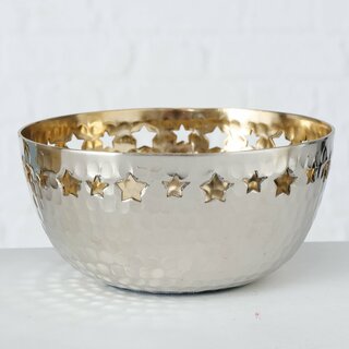 Dekoschale Shena, im 2teiligem Set, mit Sternenmuster, 2 verschiedene Ausf�hrungen Gold