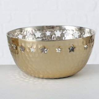 Dekoschale Shena, im 2teiligem Set, mit Sternenmuster, 2 verschiedene Ausf�hrungen Gold