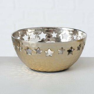 Dekoschale Shena, im 2teiligem Set, mit Sternenmuster, 2 verschiedene Ausf�hrungen Gold