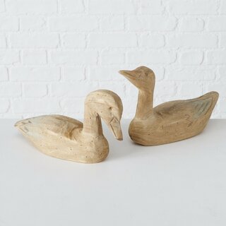 Entenfigur Deliana aus Naturholz, 2-fach sortiert Ente Links