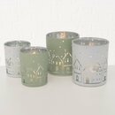 Windlicht Nordy , im 2-teiligem Set, in hellgrn oder wei
