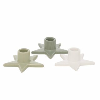 Kerzenleuchter im Sternform Odessia, 3-teiliges Set. in 3 verschiedenen Farben