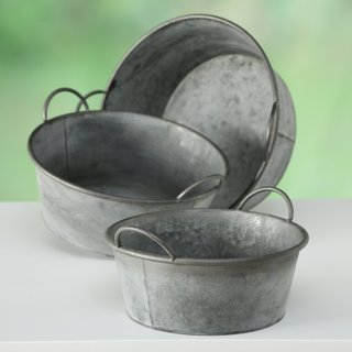 Pflanztopf/Pflanzwanne  Jackson 3-teilig aus Zink